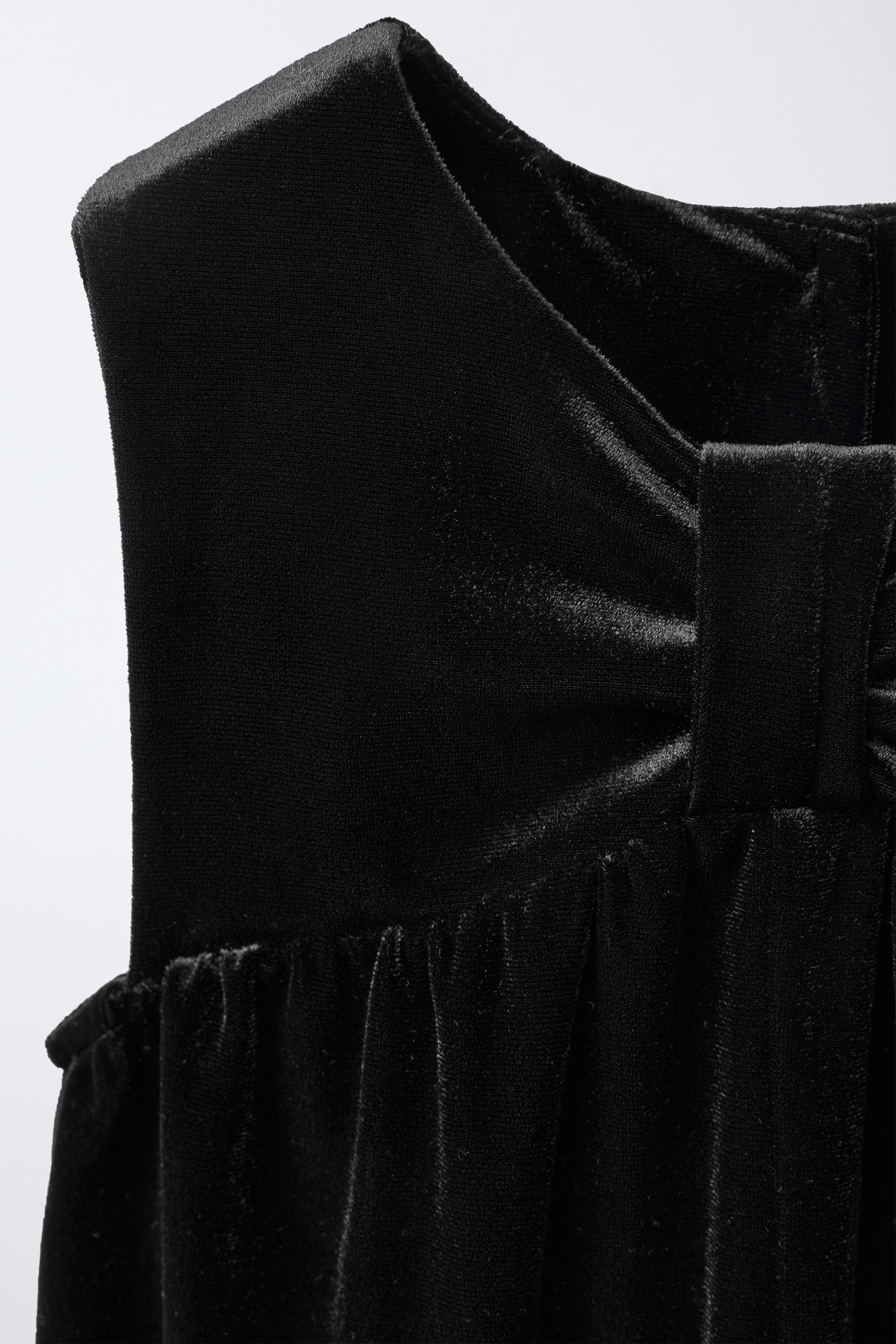 LONG VELVET JUMPSUIT WITH BOW